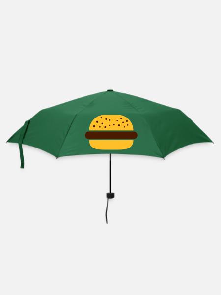 Hamburger - Regenschirm (klein) - Flaschengrün