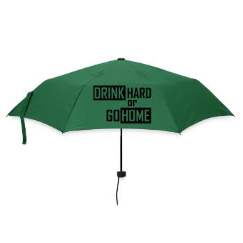 drink hard or go home - Regenschirm (klein) - Flaschengrün - Vorne