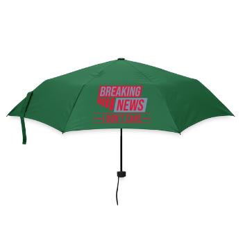 Breaking news don't care - Regenschirm (klein) - Flaschengrün - Vorne