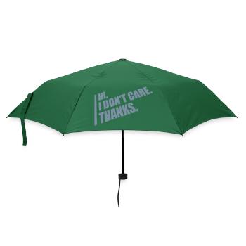 Hi I dont care - Regenschirm (klein) - Flaschengrün - Vorne