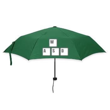 Computer WASD Tastatur Tasten - Regenschirm (klein) - Flaschengrün - Vorne