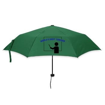 worlds best teacher - Regenschirm (klein) - Flaschengrün - Vorne