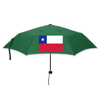 Chili-Flagge / Drapeau Chili - Regenschirm (klein) - Flaschengrün - Vorne