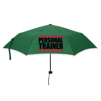 Personal Trainer Logo - Regenschirm (klein) - Flaschengrün - Vorne
