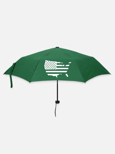 usa amerika 1 - Regenschirm (klein) - Flaschengrün
