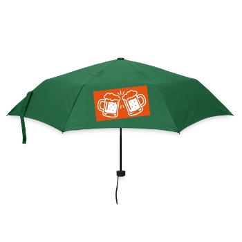Bierglas Bier Symbol - Regenschirm (klein) - Flaschengrün - Vorne