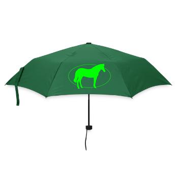 Pferd Horse - Regenschirm (klein) - Flaschengrün - Vorne