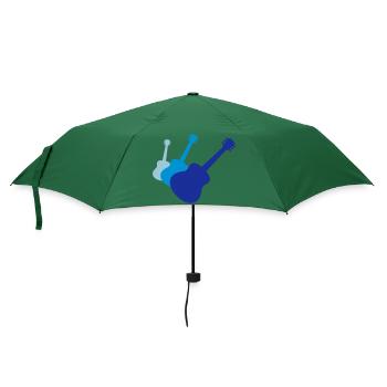 3 Gitarren Gitarrist spielen - Regenschirm (klein) - Flaschengrün - Vorne
