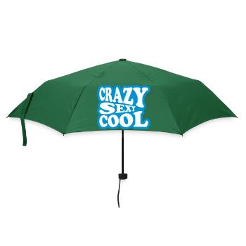 crazy sexy cool Design - Regenschirm (klein) - Flaschengrün - Vorne