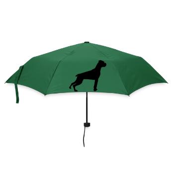 boxer schattenriss 1 - Regenschirm (klein) - Flaschengrün - Vorne