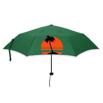 palmen insel - Regenschirm (klein) - Flaschengrün - Vorne