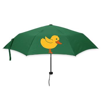 Entchen süßes Hühner Küken - Regenschirm (klein) - Flaschengrün - Vorne