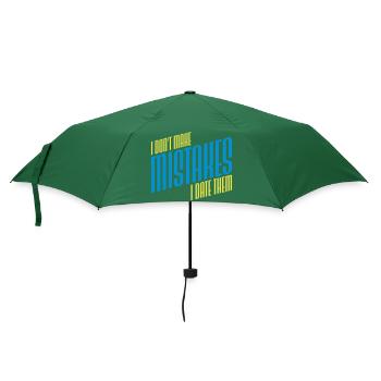 Date Mistakes Zitat Logo - Regenschirm (klein) - Flaschengrün - Vorne