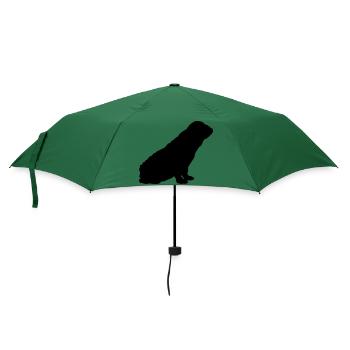 french bulldog schattenriss 1 - Regenschirm (klein) - Flaschengrün - Vorne