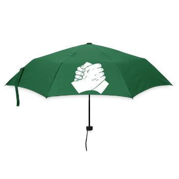 händeschlag 01 - Regenschirm (klein) - Flaschengrün - Vorne