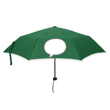 Comic Design Sprechblase - Regenschirm (klein) - Flaschengrün - Vorne
