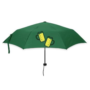 Bierglas Bierkrug Bier - Regenschirm (klein) - Flaschengrün - Vorne