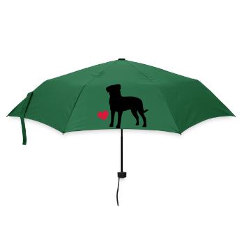Rottweiler - Regenschirm (klein) - Flaschengrün - Vorne