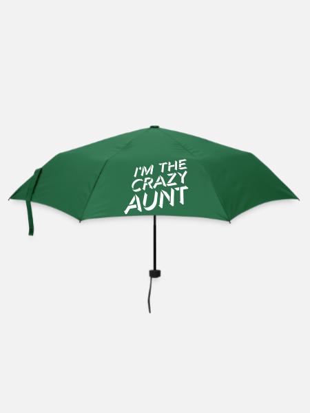 im the crazy aunt - Regenschirm (klein) - Flaschengrün