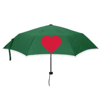 herz - Regenschirm (klein) - Flaschengrün - Vorne