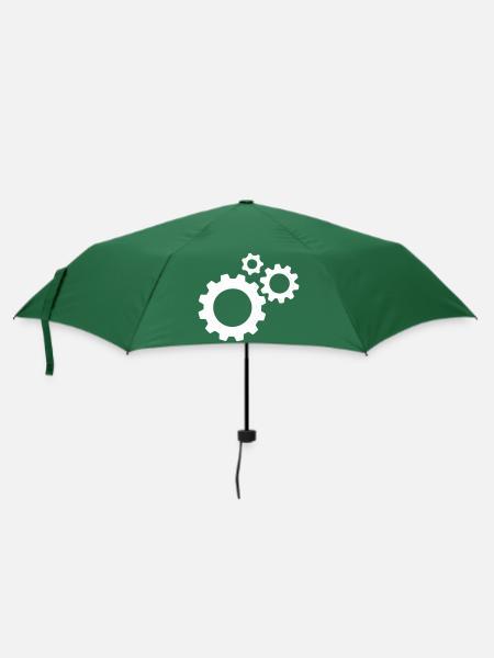 Zahnräder - Regenschirm (klein) - Flaschengrün