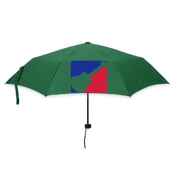 Blau Rot Gitarrist Gitarre - Regenschirm (klein) - Flaschengrün - Vorne