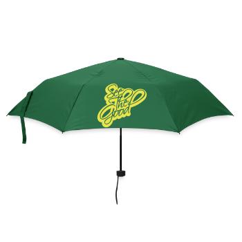 see the good Zitat - Regenschirm (klein) - Flaschengrün - Vorne