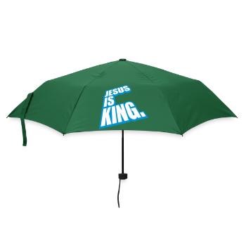 jesus is king Zitat - Regenschirm (klein) - Flaschengrün - Vorne