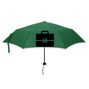 Aktentasche Büro Symbol Minimal Icon Vektor - Regenschirm (klein) - Flaschengrün - Vorne