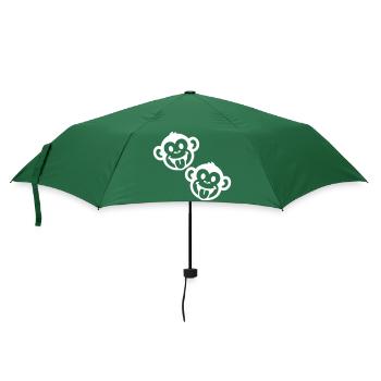 Affe Party Witzig - Regenschirm (klein) - Flaschengrün - Vorne