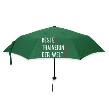 Beste Trainerin der Welt - Regenschirm (klein) - Flaschengrün - Vorne