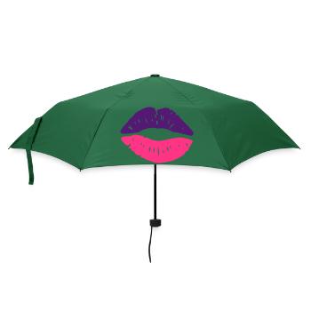 lippen kuss - Regenschirm (klein) - Flaschengrün - Vorne
