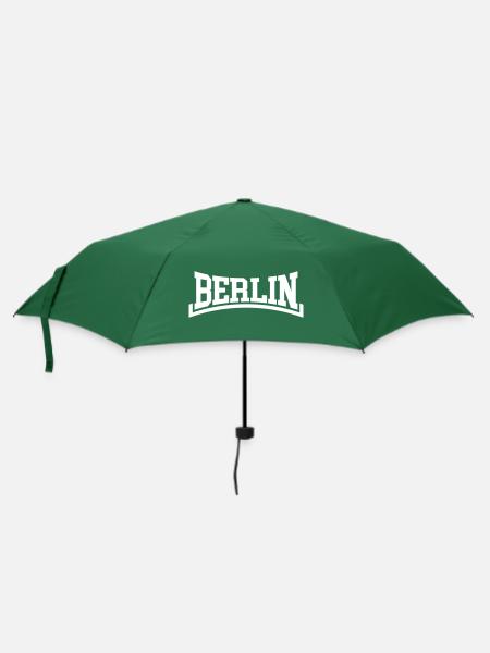 Berlin - Regenschirm (klein) - Flaschengrün