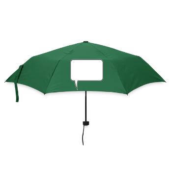 Sprechblase Rechteck Design - Regenschirm (klein) - Flaschengrün - Vorne
