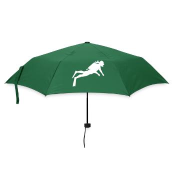 Taucher Sport Bewegung Geschenk Cool - Regenschirm (klein) - Flaschengrün - Vorne