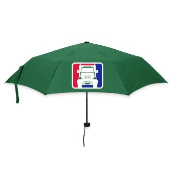 LKW Truck Lastkraftwagen Logo | Farben änderbar - Regenschirm (klein) - Flaschengrün - Vorne