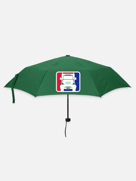 LKW Truck Lastkraftwagen Logo | Farben änderbar - Regenschirm (klein) - Flaschengrün