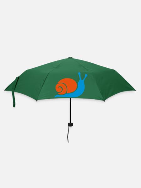 Schnecke - Regenschirm (klein) - Flaschengrün