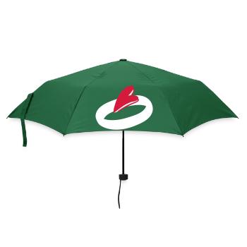 Trauringe zur Verlobung 3 - Regenschirm (klein) - Flaschengrün - Vorne