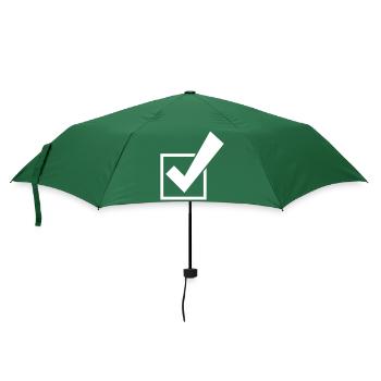 Häkchen Wahlen Ankreuzen Symbol - Regenschirm (klein) - Flaschengrün - Vorne