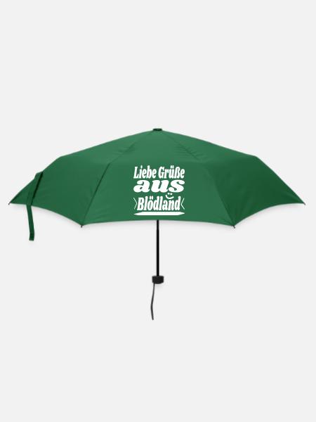 liebe grüße - Regenschirm (klein) - Flaschengrün