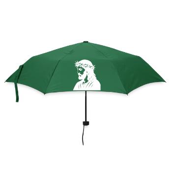 jesus - Regenschirm (klein) - Flaschengrün - Vorne