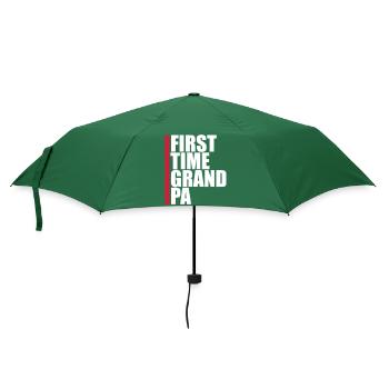 First Time Grandpa Bester Opa Großvater Liebe Opi - Regenschirm (klein) - Flaschengrün - Vorne