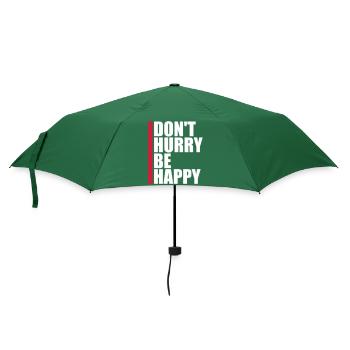dont hurry be happy - Regenschirm (klein) - Flaschengrün - Vorne