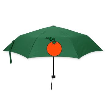 Orange - Regenschirm (klein) - Flaschengrün - Vorne