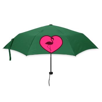 design form herz i love liebe silhouette umriss fl - Regenschirm (klein) - Flaschengrün - Vorne