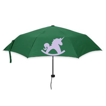 unicorn schaukelpferd - Regenschirm (klein) - Flaschengrün - Vorne
