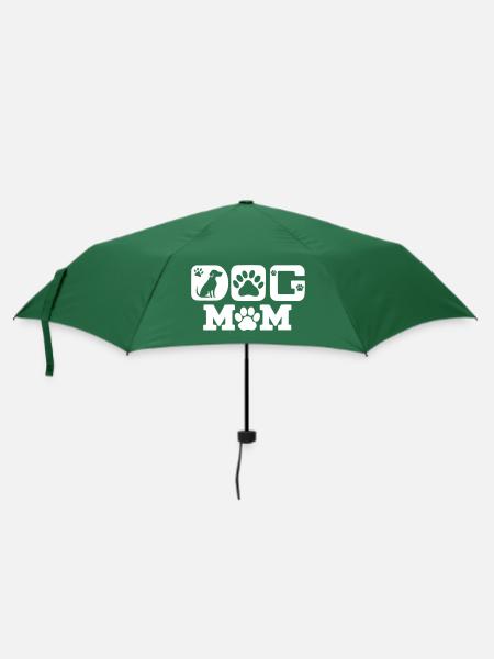 Dog Mom - Regenschirm (klein) - Flaschengrün