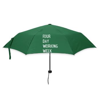 Four Day Working Week - Regenschirm (klein) - Flaschengrün - Vorne