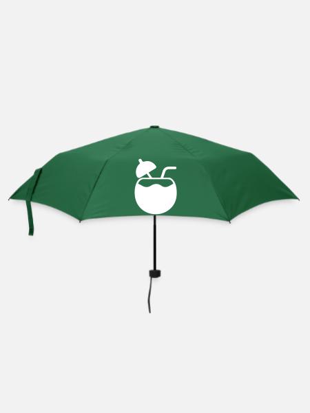 Kokos Icon Symbol - Regenschirm (klein) - Flaschengrün